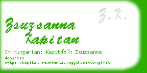 zsuzsanna kapitan business card